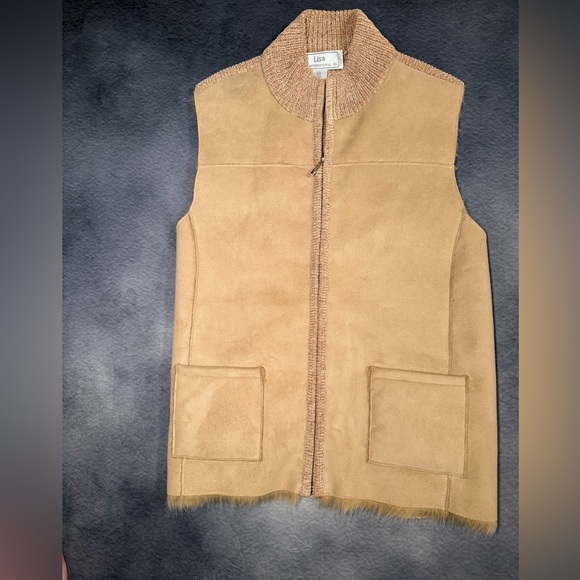 Lisa international Jackets & Blazers - Lisa International Tan Suede-Look Zip Jacket